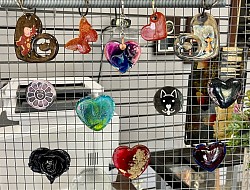 Keychains and magnets.